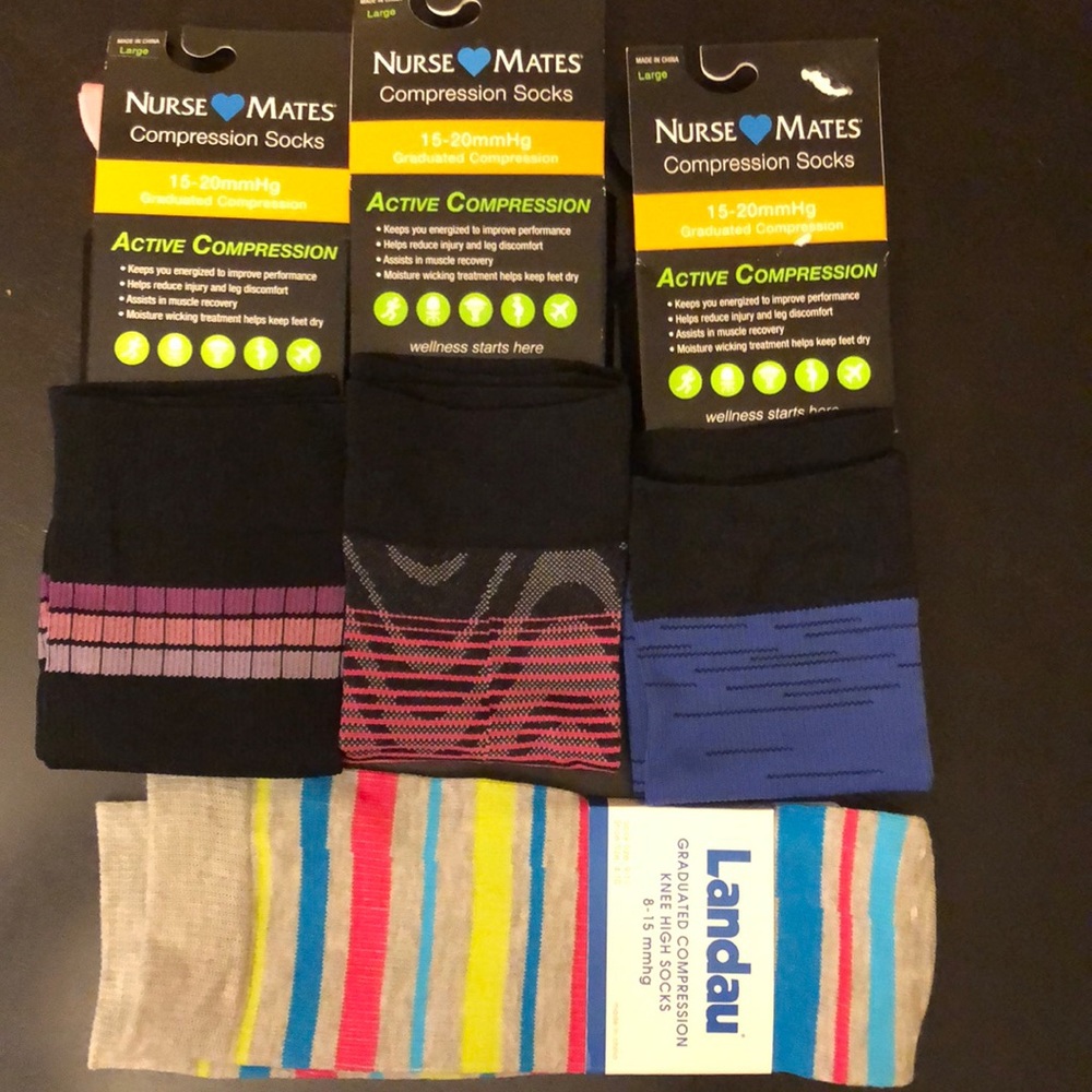 4 Pair Compression Socks
